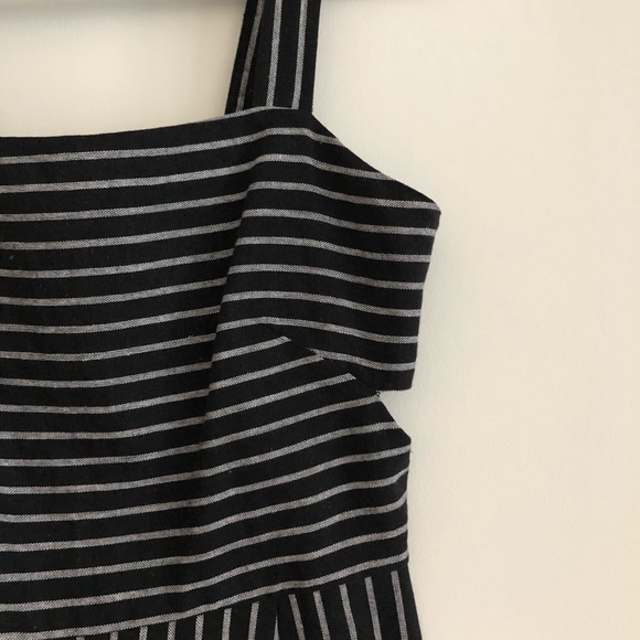 Madison & Berkeley Striped Cutout Jumpsuit - Picture 5 of 6